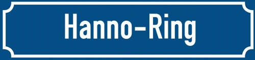 Straßenschild Hanno-Ring