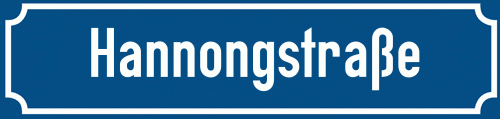 Straßenschild Hannongstraße zum kostenlosen Download