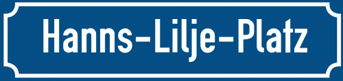 Straßenschild Hanns-Lilje-Platz zum kostenlosen Download