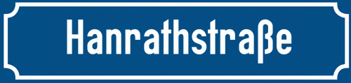 Straßenschild Hanrathstraße