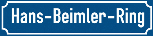 Straßenschild Hans-Beimler-Ring