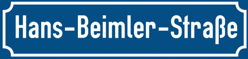 Straßenschild Hans-Beimler-Straße