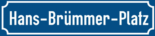 Straßenschild Hans-Brümmer-Platz