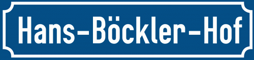 Straßenschild Hans-Böckler-Hof