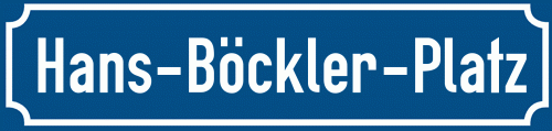 Straßenschild Hans-Böckler-Platz zum kostenlosen Download
