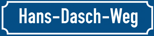 Straßenschild Hans-Dasch-Weg