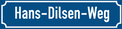 Straßenschild Hans-Dilsen-Weg