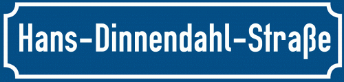 Straßenschild Hans-Dinnendahl-Straße