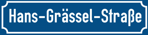 Straßenschild Hans-Grässel-Straße