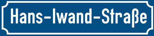 Straßenschild Hans-Iwand-Straße