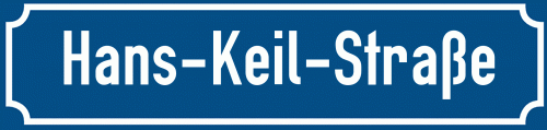 Straßenschild Hans-Keil-Straße