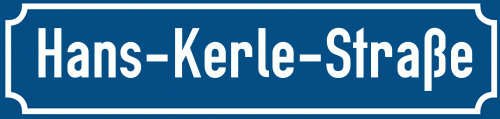 Straßenschild Hans-Kerle-Straße