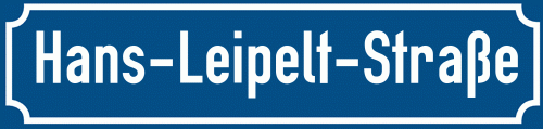 Straßenschild Hans-Leipelt-Straße zum kostenlosen Download