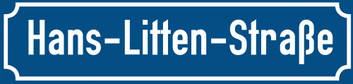 Straßenschild Hans-Litten-Straße