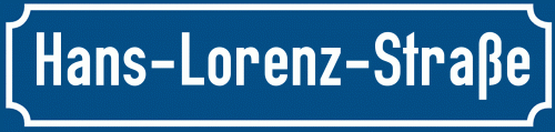 Straßenschild Hans-Lorenz-Straße