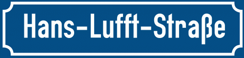 Straßenschild Hans-Lufft-Straße