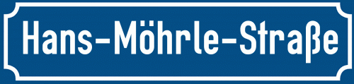 Straßenschild Hans-Möhrle-Straße