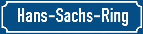 Straßenschild Hans-Sachs-Ring