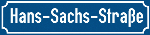 Straßenschild Hans-Sachs-Straße