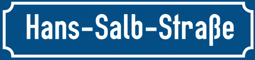 Straßenschild Hans-Salb-Straße