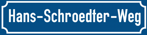 Straßenschild Hans-Schroedter-Weg