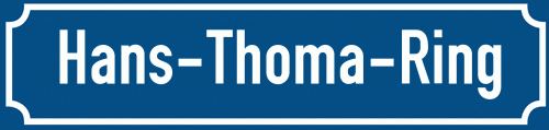 Straßenschild Hans-Thoma-Ring