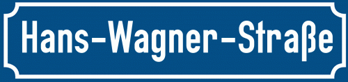 Straßenschild Hans-Wagner-Straße
