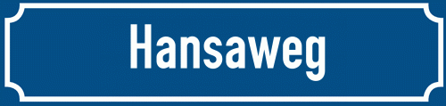 Straßenschild Hansaweg