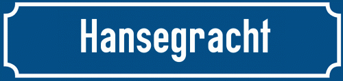 Straßenschild Hansegracht
