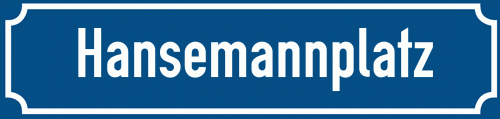 Straßenschild Hansemannplatz