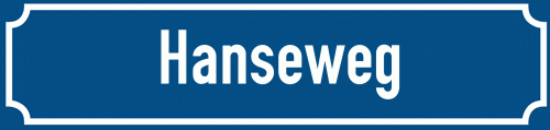 Straßenschild Hanseweg