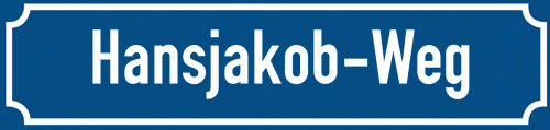 Straßenschild Hansjakob-Weg
