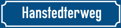 Straßenschild Hanstedterweg