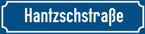 Straßenschild Hantzschstraße