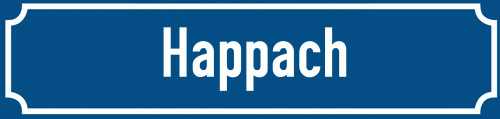 Straßenschild Happach