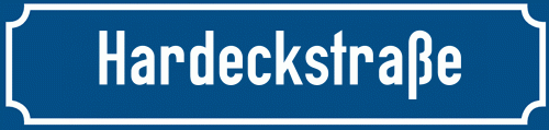 Straßenschild Hardeckstraße