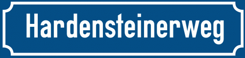 Straßenschild Hardensteinerweg