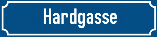 Straßenschild Hardgasse