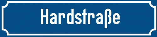 Straßenschild Hardstraße