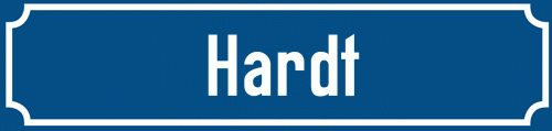 Straßenschild Hardt