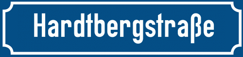 Straßenschild Hardtbergstraße
