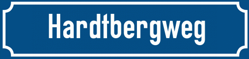 Straßenschild Hardtbergweg