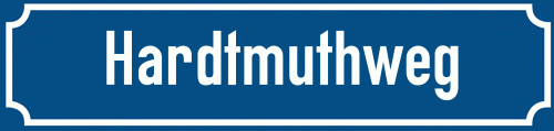 Straßenschild Hardtmuthweg