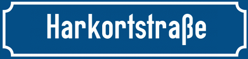 Straßenschild Harkortstraße