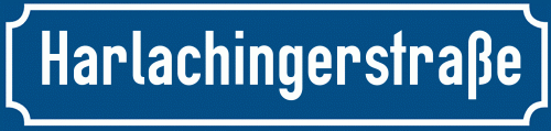 Straßenschild Harlachingerstraße