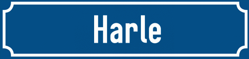 Straßenschild Harle