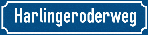 Straßenschild Harlingeroderweg zum kostenlosen Download