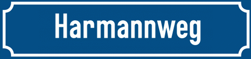 Straßenschild Harmannweg