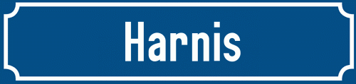 Straßenschild Harnis