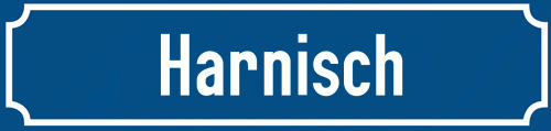 Straßenschild Harnisch